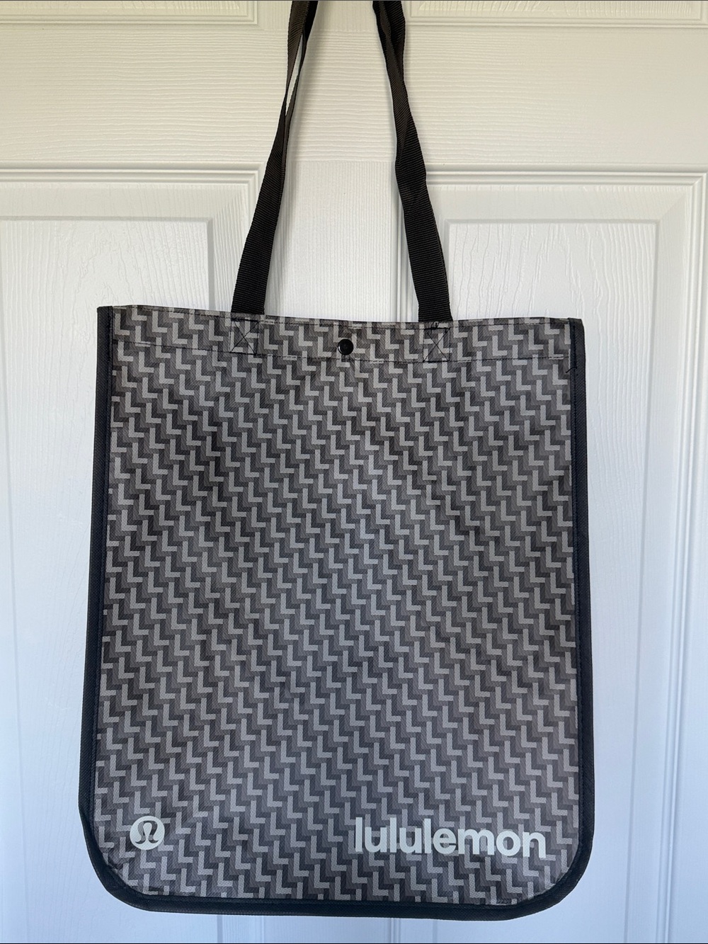 🆕 LULULEMON Reusable Tote Carryall Handbag Shopping Bag L Monogram - Picture 12 of 12